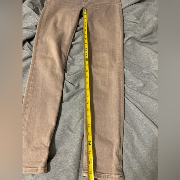 Hudson Women's Size 26Nico Mid Rise Ankle Super Skinny Jeans khaki/light brown - Picture 7 of 9